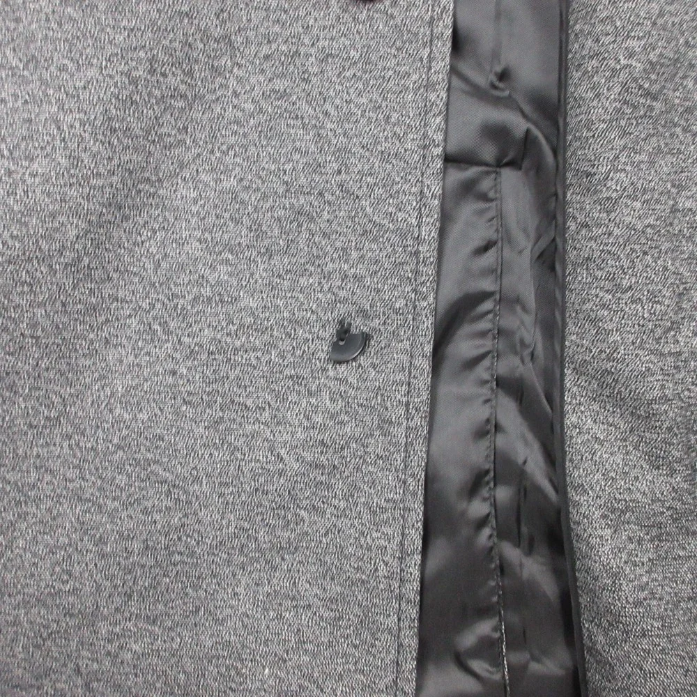 Banana Republic Jacket‎ Mens Large Gray Button Up Collared Overcoat Pockets Long